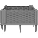  Vrtna sadilica s klinovima svjetlosiva 42,5 x 42,5 x 28,5 cm PP | Eponuda.com