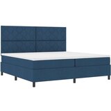 vidaXL Postelja s šprajem z vzmetnico modra 200x200 cm tkanina, (22083511) | Shoptok.si