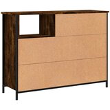  Komoda boja dimljenog hrasta 100 x 33 x 75 cm konstruirano drvo | shoptok.hr