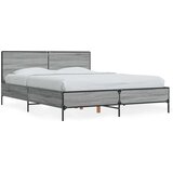  Okvir kreveta boja hrasta 120x200 cm konstruirano drvo i metal | shoptok.hr