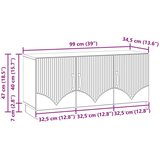 TV omarica Betonsko siva 99 x 34,5 x 47 cm Inženirski les, (5000210180) | Shoptok.si