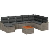  Sjedeća garnitura za vrt 9 kom. Siva poliratan 287,5 x 177,5 x 69 cm | shoptok.hr