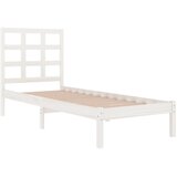  Okvir za krevet od masivnog drva bijeli 75 x 190 cm mali | shoptok.hr
