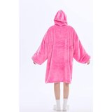 VERKGROUP Odeja pulover z rokavi in kapuco v enem HOODIE svetlo temno roza Slike