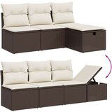 vidaXL 8-dijelni set vrtnih sofa s jastucima smeđi od poliratana | shoptok.hr