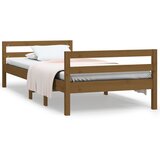 The Living Store Okvir za krevet smeđa boja meda 75 x 190 cm od masivne borovine | shoptok.hr