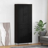 vidaXL Highboard Crni hrast 69,5 x 34 x 180 cm Konstruirano drvo | shoptok.hr