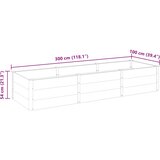  Povišena vrtna gredica siva 300 x 100 x 54 cm WPC | shoptok.hr