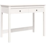 Maison Chic Pisalna miza - pisarniška miza - Računalniška miza s predali bela 100x50x78 cm trdna borovina, (21785223) Cene