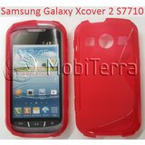  Gumijasti / gel etui S-Line za Samsung Galaxy Xcover 2 S7710 - rdeči Cene