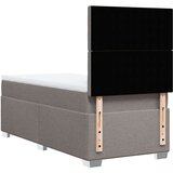 vidaXL Box spring postelja z vzmetnico taupe 90x190 cm blago | Shoptok.si