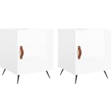 Maison Chic Dvo delni komplet Nočne omarice - Nočne mize visok sijaj bela 40x40x50cm inženirski les, (21689145) | Shoptok.si