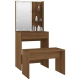  Set toaletnog stolića LED boja hrasta od konstruiranog drva | shoptok.hr