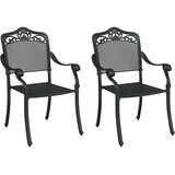  Vrtna stolica 2 pcs Crna 55 x 55 x 92,5cm Aluminij | shoptok.hr