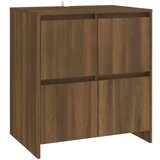  Komoda 2 kosa rjavi hrast 70x41x75 cm iverna plošča - Komoda, (21661888) | Shoptok.si