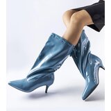 Gemre Blue low-heeled boots Clinton | Shoptok.si