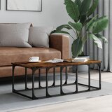 vidaXL Klubska mizica dimljeni hrast 100x50x35,5 cm inženirski les Cene