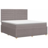  Boxspring krevet s madracem Sivosmeđa 180 x 200 cm Tkanina - Sivosmeđa 180 x 200 cm Dizajn linija | shoptok.hr