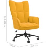  Stolica za opuštanje boja senfa baršunasta | shoptok.hr