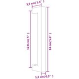  Ručke za ormarić 10 kom crne 128 mm od nehrđajućeg čelika | shoptok.hr