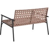  Vrtna Klupa Crna 113x79x75 cm Poli Ratan | shoptok.hr