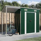 Vrtna lopa z nadstreškom zelena 277x107x181 cm jeklo - - Zelena - 41.56 - N/A - 2025-vidaXL-TOPSELLER