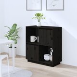 vidaXL komoda crna 74 x 35 x 80 cm od masivne borovine Cijene
