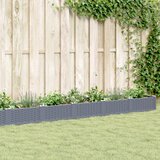 Maison Chic Cvetlično korito - Cvetlični Lonec z zatiči sivo 362,5x42,5x28,5 cm PP, (21788699) | Shoptok.si