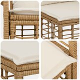  Set vanjskih sofa 4 pcs Prirodna i krema bijela Poliester | shoptok.hr