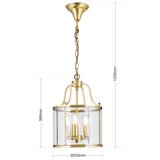 Orion Luster na lancu BRUNO 3xE14/40W/230V prečnik 25 cm zlatan | Eponuda.com