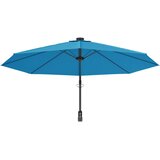  Zidni suncobran s LED svjetlima plava boja mora 290 cm | shoptok.hr