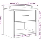 vidaXL klop v preddverju "SANDNES" 45x40x50 cm masivni les bor | Shoptok.si