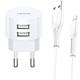 Usams OMREŽNI POLNILEC 2XUSB T20 2.1A ZA IPHONE ZA LIGHTNING WHITE, (21974853) Cene