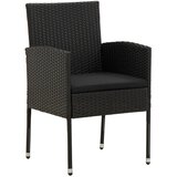  3-dijelni vrtni blagovaonski set od poliratana crni | shoptok.hr