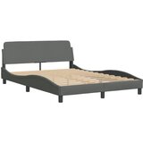  The Living Store Posteljni okvir brez vzmetnice temno siv 140x200 cm tkanina - Posteljni Okvir, (21447536) | Shoptok.si