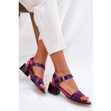 Maciejka Women's Leather Sandals with Heels 06551-15 Fuchsia | Shoptok.si