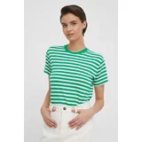 Polo Ralph Lauren Bombažna kratka majica ženski, zelena barva