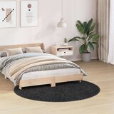 vidaXL Tepih Tamno siva Poliester Ø 160 cm Ukrasni umetci | shoptok.hr
