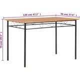  Blagovaonski stol smeđi 120 x 70 x 75 cm MDF | shoptok.hr