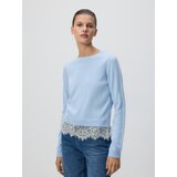 Reserved Džemper s čipkom - bljedoplavo | shoptok.hr