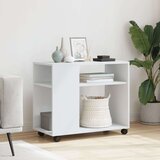 vidaXL Bočni stolić s kotačima bijeli 70x35x60 cm konstruirano drvo | shoptok.hr