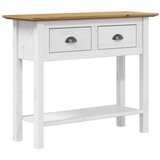 Maison Chic konzolna miza - miza ob steni BODO rjava 91x35x74 cm trdna borovina, (21786219) | Shoptok.si