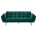 Bessagi Home Zofa S Posteljno Funkcijo Cora, Zelena, Žamet | Shoptok.si