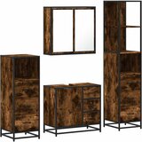  4-dijelni set kupaonskog namještaja boja hrasta drveni | shoptok.hr