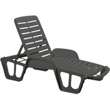  Plastična ležaljka Lettino Fisso antracit, 71x192x100 cm | shoptok.hr