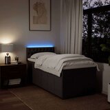 vidaXL Krevet s oprugama i madracem tamnosmeđi 100 x 200 cm od tkanine | shoptok.hr