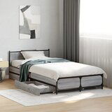  The Living Store Posteljni okvir s predali siva sonoma 75x190 cm inženirski les - Posteljni Okvir, (21439804) | Shoptok.si