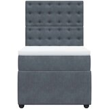 Box spring krevet s madracem tamnosivi 80 x 200 cm baršunasti | shoptok.hr
