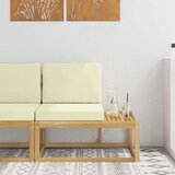  Zunanji končni kavč Bela 91 x 63 x 73 cm Masiven les akacije, (5000270980) | Shoptok.si