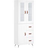 Maison Chic Visoka omara - Komoda - Predalnik bela 69,5x34x180 cm inženirski les, (21722727) | Shoptok.si